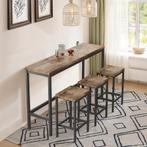 Barkruk set met hoge tafel en 3 krukken, Info@outdoorhub.eu, Met voetsteun, Verzenden, Nieuw
