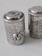 verzilverd peper en zoutstel gemerkt zilpla 90, Antiek en Kunst, Antiek | Goud en Zilver, Ophalen of Verzenden, Zilver