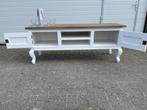 Tv-meubel  Queen Ann 160cm Massief Teak blad & white-wash, Huis en Inrichting, Overige materialen, Verzenden, Tv-meubel  Queen Ann 160cm Massief Teak blad & white-wash