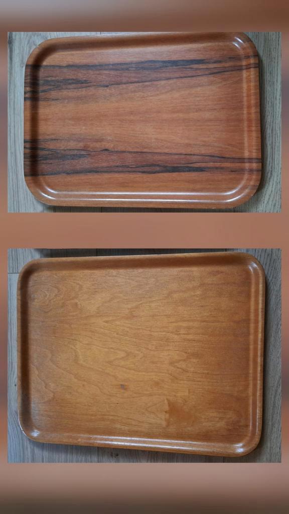 Set Vintage dienbladen uit de jaren 60 Sweden, Huis en Inrichting, Woonaccessoires | Schalen en Manden, Gebruikt, Schaal, Rechthoekig