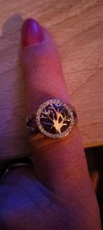 Mooi zilveren levensboom ringetje met zirkonia's, Sieraden, Tassen en Uiterlijk, Ringen, Ophalen of Verzenden, Dame, Zilver, Zilver