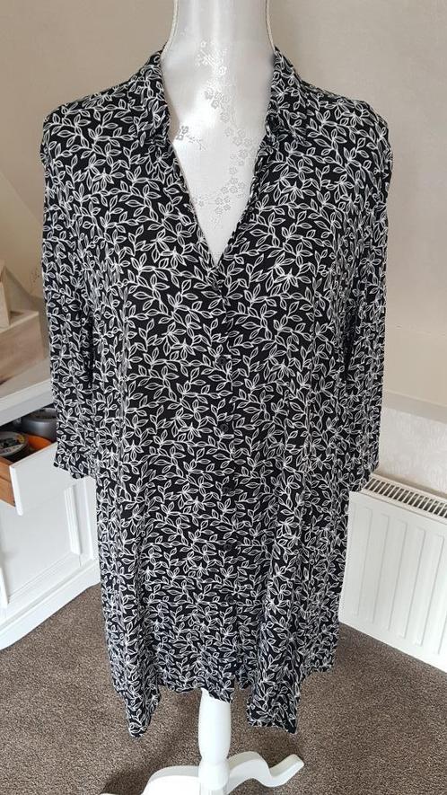 Dames blouse maat 46 zwart/wit wijd model, Kleding | Dames, Blouses en Tunieken, Nieuw, Maat 46/48 (XL) of groter, Overige kleuren