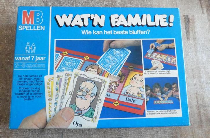 Wat’n familie! vintage Bordspel MB vanaf 7 jaar, Hobby en Vrije tijd, Gezelschapsspellen | Bordspellen, Gebruikt, Een of twee spelers
