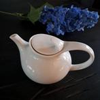 Vintage Witte porseleinen theepot – rond model met deksel, Ophalen, Overige typen, Zo goed als nieuw, Overige stijlen