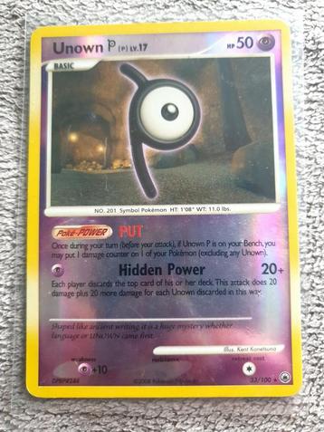 Pokémon kaart Unown P reverse #33 Majestic Dawn  beschikbaar voor biedingen