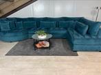 GRATIS LEVERING Luxe Ribstof U-bank 440x220x140 GEREINIGD, 300 cm of meer, Ophalen of Verzenden, Zo goed als nieuw, 150 cm of meer
