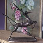 Antiek Sterling Zilver 925 Art Deco Beeld, Ophalen of Verzenden, Zilver