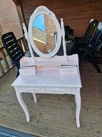 Roze Kinderkaptafel met Spiegel, Huis en Inrichting, Tafels | Kaptafels, Ophalen, Gebruikt, 50 tot 100 cm