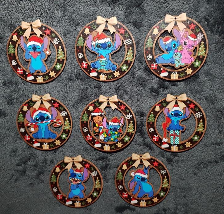 Disney Kerst Hangers - Lilo & Stitch / Angel, Diversen, Kerst, Zo goed als nieuw, Ophalen of Verzenden