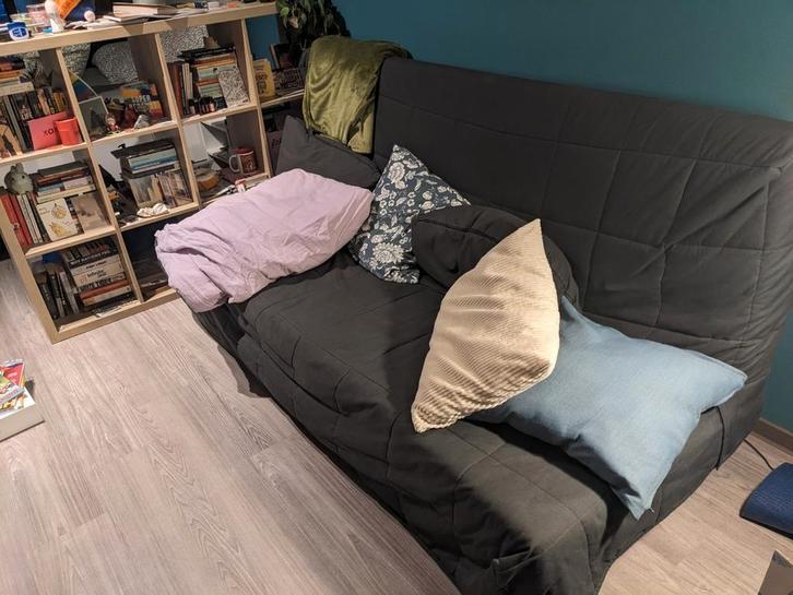 Slaapbank/Sofa bed - GRIJS/GREY, Huis en Inrichting, Slaapkamer | Slaapbanken, Zo goed als nieuw, 200 cm, Tweepersoons, Grijs