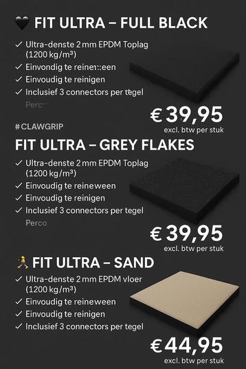 Ultra fit 20mm rubber sportvloeren hyrox fittness crossfit beschikbaar voor biedingen