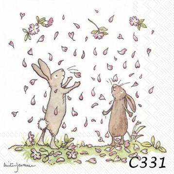 Servetten decoupage/bullet journal – hazen I love you C331 beschikbaar voor biedingen