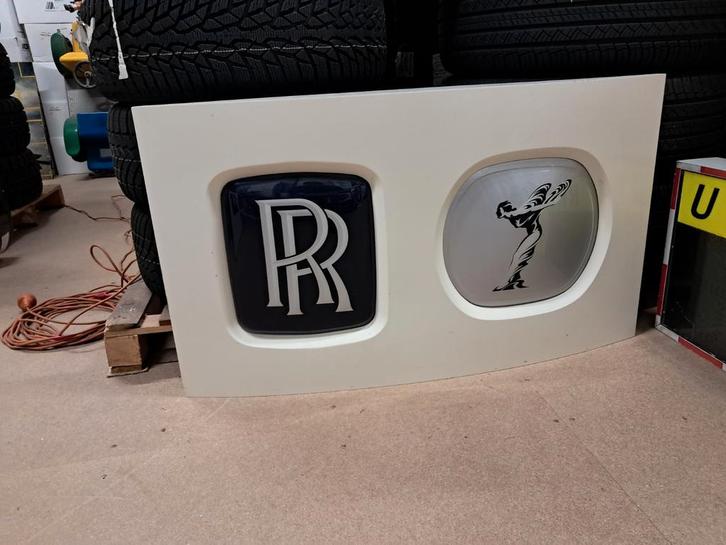 Exclusieve Rolls Royce reclame plaat 100cm / 50cm Uniek!!, Verzamelen, Merken en Reclamevoorwerpen, Gebruikt, Reclamebord, Ophalen