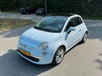 Fiat 500 1.2 Lounge 2010 Panoramadak Leder Lichtblauw, Auto's, Euro 5, 1242 cc, 4 cilinders, 840 kg