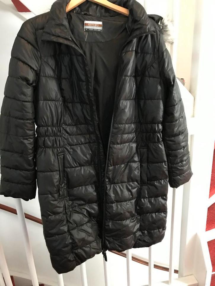 Zwarte Winterjas Eiffel Maat xl merk esmara, Kleding | Dames, Jassen | Winter, Zo goed als nieuw, Maat 38/40 (M), Zwart, Ophalen of Verzenden