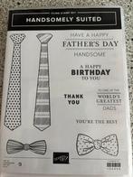 Handsomely suited stampin up, Ophalen of Verzenden, Gebruikt, EZ-mounted stempel