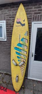 Retro Surfplank Pacific met Zeilen en Giek (Leeuwarden), 250 tot 300 cm, Gebruikt, Ophalen of Verzenden, Met vin(nen)
