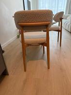 3x Eetkamerstoel Alexia Beige/Naturel - Giga Meubel, Huis en Inrichting, Ophalen of Verzenden, Zo goed als nieuw, Bruin