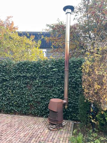 Buiten Openhaard met RVS Rookkanaal en Trekkap beschikbaar voor biedingen