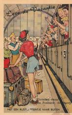 DE STEEG VELUWE LEVE DE VACANTIE TREINTJE NAAR BUITEN KOFFER, Verzamelen, Ansichtkaarten | Nederland, 1940 tot 1960, Gelopen, Gelderland