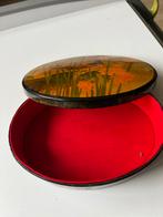 Ovale Bijouterie Doosje met Vogel en Bloemen, Ophalen of Verzenden, Huis en Inrichting