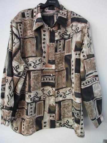 bruin beige lange mouw blouse maat xxl -  beschikbaar voor biedingen