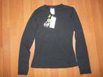 Mooie diepzwarte basic top van Kikiriki - S - Nieuw, Zwart, Ophalen of Verzenden, Lange mouw, Maat 36 (S)