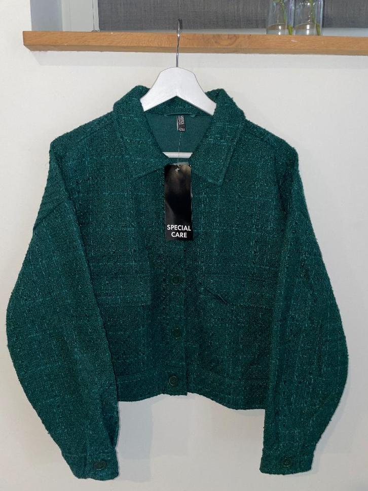 dames groene tweed look zomer jack jasje coat mt 42 / 44, Kleding | Dames, Jassen | Zomer, Zo goed als nieuw, Maat 42/44 (L), Groen