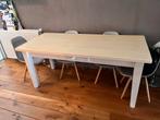 Houten witte Eettafel, 180x78x79, Ophalen