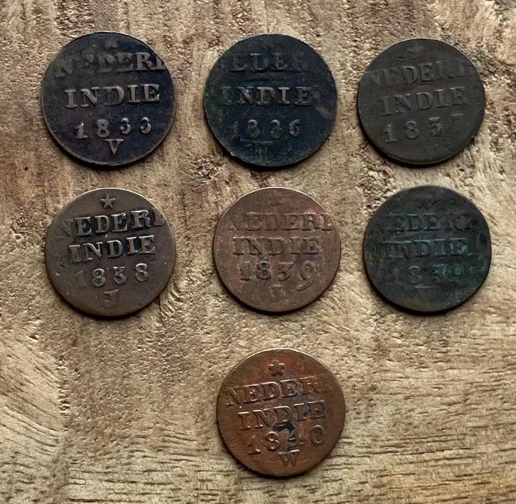 setje 1 cent Nederlands Indië, Postzegels en Munten, Munten | Nederland, Setje, Overige waardes, Vóór koninkrijk, Ophalen