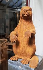 gietijzeren beeld van een bever, Verzenden, Nieuw, Metaal, Dierenbeeld