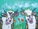 Nieuw schilderij Op 60x80 cm Lachende Koeien, Ophalen of Verzenden