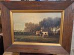 Schilderij Koeien in Landschap van Jan Wouters, Ophalen of Verzenden