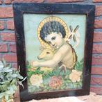 2 Antieke lijsten met Religieuze Chromo lithografische print, Antiek en Kunst, Antiek | Religie, Ophalen of Verzenden