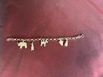 Vintage armband met 5 (vijf) bedels en jasseronketting, Ophalen of Verzenden