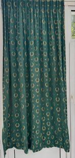 Groene Gordijnen met Lauwerkrans Patroon, Barok stijl, vintage, antiek, hotel., 200 cm of meer, 150 tot 200 cm, Ophalen of Verzenden