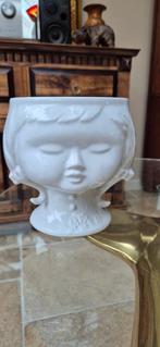 Aardewerk Bloempot Hoofd - 17x17cm, Ophalen of Verzenden