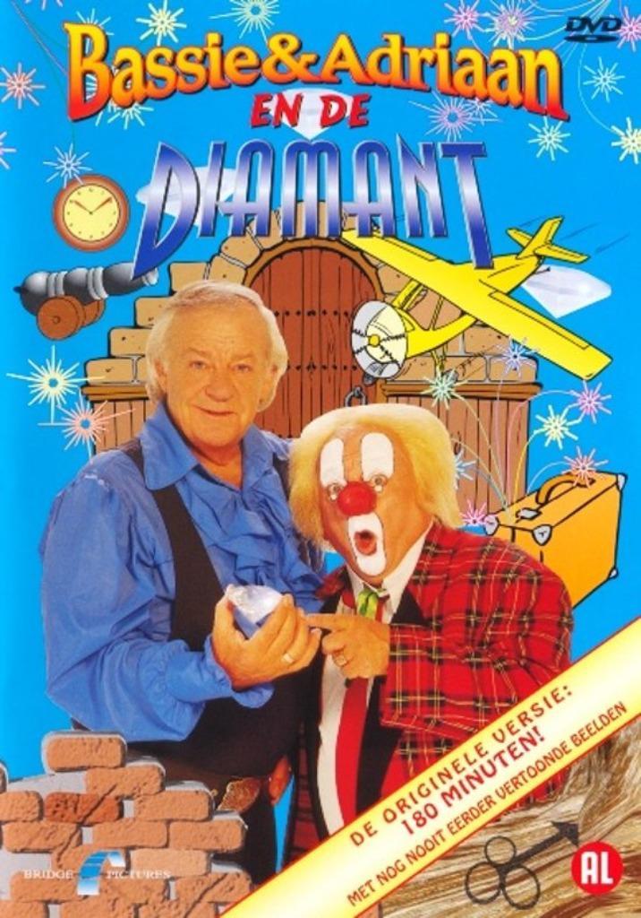 DVD Bassie & Adriaan - En De Diamant, Cd's en Dvd's, Dvd's | Kinderen en Jeugd, Zo goed als nieuw, Film, Avontuur, Alle leeftijden