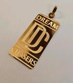 14 karaats gouden plaathanger Dream Chasers geelgoud, Ophalen of Verzenden, Zo goed als nieuw, Kruis of Symbool, Goud