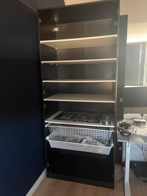 Pax kast zwart + gratis extra’s, Huis en Inrichting, Kasten | Kledingkasten, Zo goed als nieuw, 200 cm of meer, 50 tot 100 cm