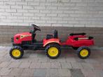 Rode Trapauto Tractor met Aanhanger, Ophalen, Zo goed als nieuw