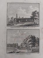 7-8 / Stads Ry-school en Maliebaan  Utrecht Kopergravure, Antiek en Kunst, Ophalen of Verzenden