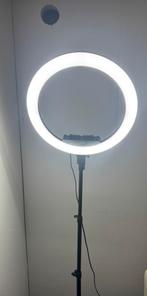 Ringlamp met Statief Glow 18" 45W Zwart, Ophalen, Zo goed als nieuw