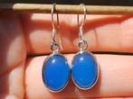 Vanoli 925 zilveren oorbellen met blauwe chalcedoon, Daiva1973@hotmail.com, Hangers, Vanoli, Blauw