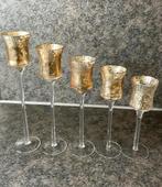 Kandelaars 5 stuks, Huis en Inrichting, Woonaccessoires | Kandelaars en Kaarsen, Ophalen, Zo goed als nieuw, Overige materialen