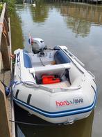 Rubberboot met 8pk 4takt kortstaart, Watersport en Boten, Airdeck, Gebruikt, Benzine, Minder dan 70 pk