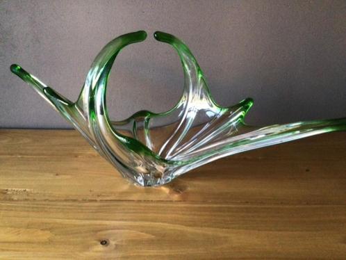 Mooi grote schaal met uraniumglas, Antiek en Kunst, Antiek | Glas en Kristal, Ophalen of Verzenden