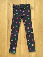 H&M legging, maat 128, donkerblauw met gekleurde stippen, Broek, Gebruikt, Meisje, H&M