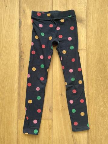 H&M legging, maat 128, donkerblauw met gekleurde stippen beschikbaar voor biedingen