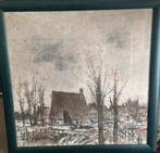Winters Landschap gesigneerd Joh. Dijkstra., Ophalen